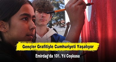 Gençler Grafitiyle Cumhuriyeti Yaşatıyor: Emirdağ’da 101. Yıl Coşkusu