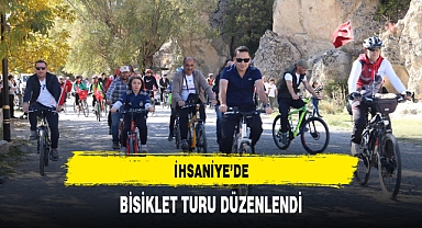 İHSANİYE'DE BİSİKLET TURU DÜZENLENDİ