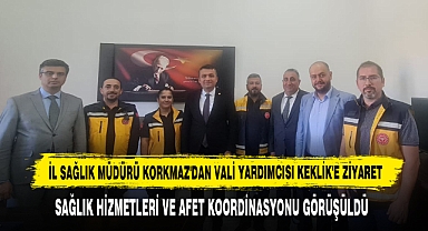 İl Sağlık Müdürü Korkmaz'dan Vali Yardımcısı Keklik'e Ziyaret