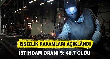 İŞSİZLİK RAKAMLARI AÇIKLANDI