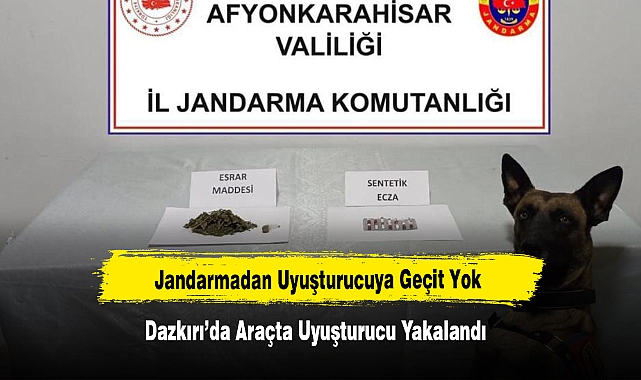 Jandarmadan Uyuşturucuya Geçit Yok: Dazkırı’da Araçta Uyuşturucu Yakalandı