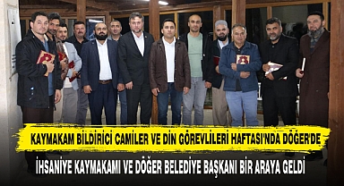 Kaymakam Bildirici Camiler Ve Din Görevlileri Haftası'nda Döğer'de