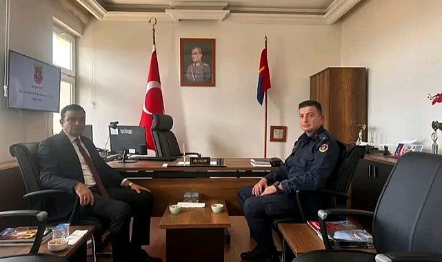 Kaymakam Halis, İlçe Jandarma Komutanlığını ziyaret etti