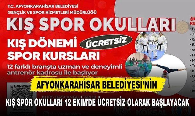 KIŞ SPOR OKULLARI 12 EKİM'DE ÜCRETSİZ OLARAK BAŞLAYACAK