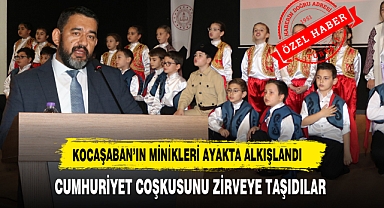 Kocaşaban'ın Minikleri Ayakta Alkışlandı Cumhuriyet Coşkusunu Zirveye Taşıdılar