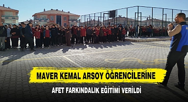 Maver Kemal Arsoy Öğrencilerine Afet Farkındalık Eğitimi Verildi