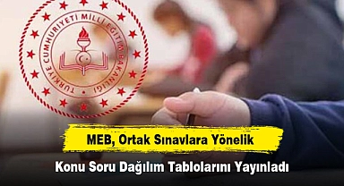 MEB, Ortak Sınavlara Yönelik Konu Soru Dağılım Tablolarını Yayınladı