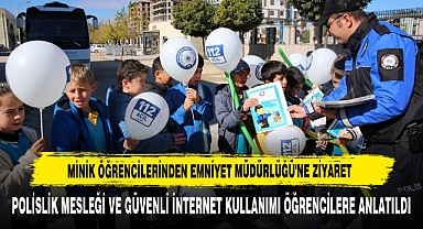 Minik Öğrencilerinden Emniyet Müdürlüğü'ne Ziyaret