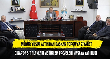 Müdür Yusuf Altın'dan Başkan Topçu’ya Ziyaret