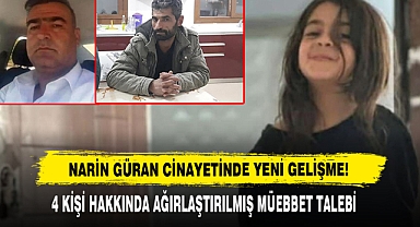 Narin Güran Cinayetinde Yeni Gelişme: 4 Kişi Hakkında Ağırlaştırılmış Müebbet Talebi