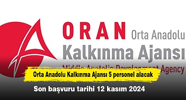 Orta Anadolu Kalkınma Ajansı 5 personel alacak