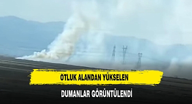 Otluk Alandan Yükselen Dumanlar Görüntülendi