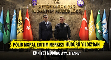 Polis Moral Eğitim Merkezi Müdürü Yıldız'dan Emniyet Müdürü Ay'a Ziyaret