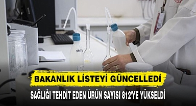 SAĞLIĞI TEHDİT EDEN ÜRÜN SAYISI 812'YE YÜKSELDİ