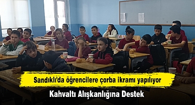 Sandıklı'da öğrencilere çorba ikramı yapılıyor: Kahvaltı Alışkanlığına Destek