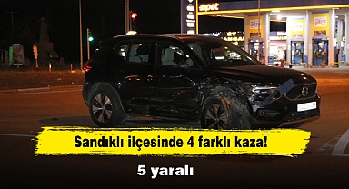 Sandıklı ilçesinde 4 farklı kaza: 5 yaralı