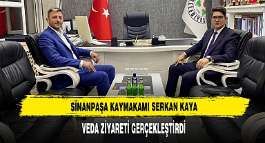 Sinanpaşa Kaymakamı Serkan Kaya, Veda Ziyareti Gerçekleştirdi