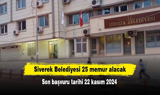 Siverek Belediyesi 25 memur alacak