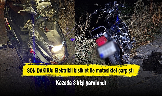 SON DAKİKA: Elektrikli bisiklet ile motosiklet çarpıştı! Kazada 3 kişi yaralandı
