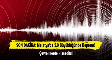 SON DAKİKA: Malatya'da 5.9 Büyüklüğünde Deprem!  Çevre İllerde Hissedildi