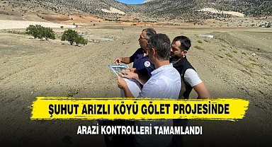 Şuhut Arızlı Köyü Gölet Projesinde Arazi Kontrolleri Tamamlandı
