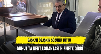 Şuhut’ta Kent Lokantası Hizmete Girdi