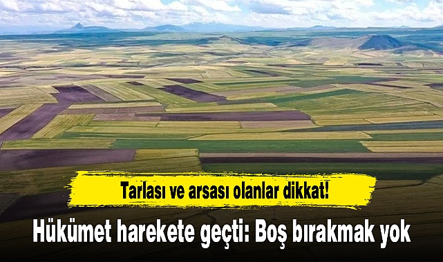 Tarlası ve arsası olanlar dikkat! Hükümet harekete geçti: Boş bırakmak yok