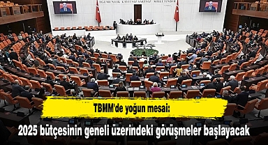 TBMM'de yoğun mesai: 2025 bütçesinin geneli üzerindeki görüşmeler başlayacak