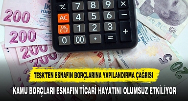 TESK'TEN ESNAFIN BORÇLARINA YAPILANDIRMA ÇAĞRISI