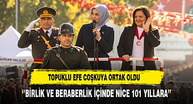 Topuklu Efe Coşkuya Ortak Oldu ‘’Birlik ve beraberlik içinde, nice 101 yıllara’’