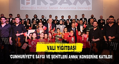 Vali Yiğitbaşı 'Cumhuriyet’e Saygı Ve Şehitleri Anma' Konserine Katıldı!
