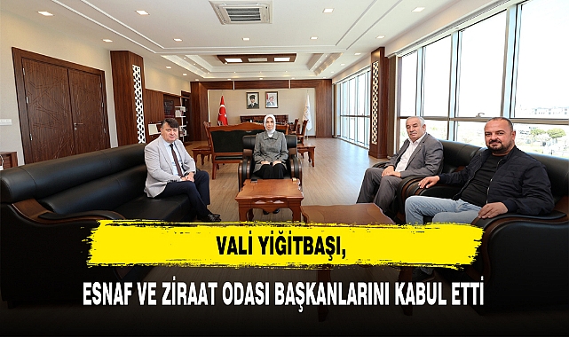 VALİ YİĞİTBAŞI, ESNAF VE ZİRAAT ODASI BAŞKANLARINI KABUL ETTİ