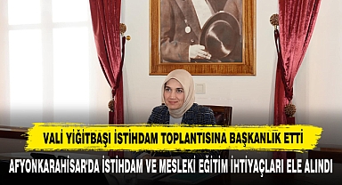 Vali Yiğitbaşı İstihdam Toplantısına Başkanlık Etti