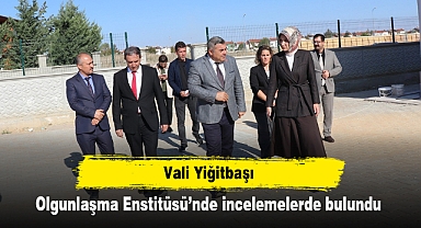 Vali Yiğitbaşı, Olgunlaşma Enstitüsü’nde incelemelerde bulundu