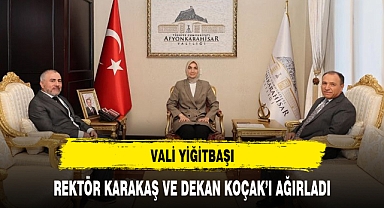 VALİ YİĞİTBAŞI, REKTÖR KARAKAŞ VE DEKAN KOÇAK'I AĞIRLADI