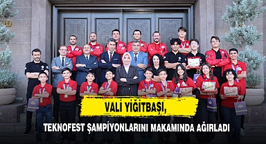 Vali Yiğitbaşı, TEKNOFEST Şampiyonlarını Makamında Ağırladı