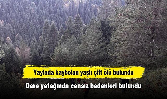 Yaylada kaybolan yaşlı çift ölü bulundu: Dere yatağında cansız bedenleri bulundu