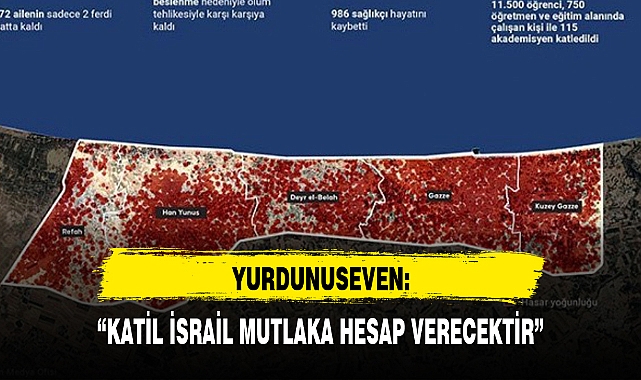 YURDUNUSEVEN: "KATİL İSRAİL MUTLAKA HESAP VERECEKTİR"