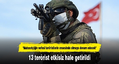 13 terörist etkisiz hale getirildi
