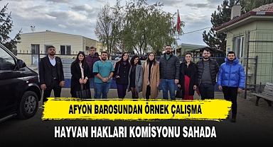 Afyon Barosundan Örnek Çalışma Hayvan Hakları Komisyonu Sahada