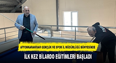 AFYON'DA İLK KEZ BİLARDO EĞİTİMLERİ BAŞLADI