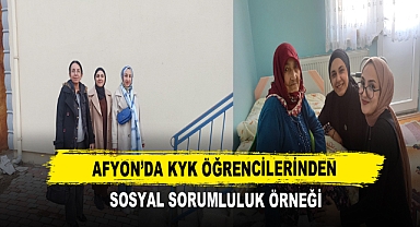 Afyon’da KYK Öğrencilerinden Sosyal Sorumluluk Örneği