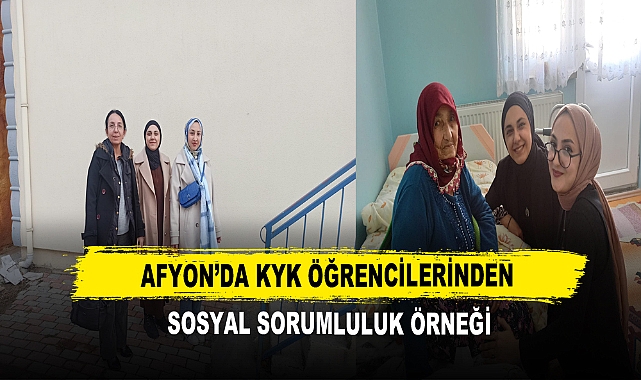 Afyon’da KYK Öğrencilerinden Sosyal Sorumluluk Örneği
