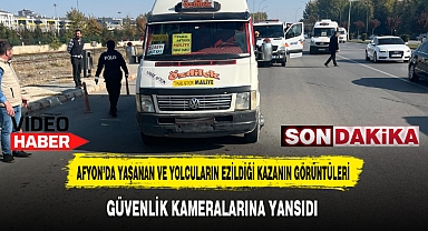 AFYON'DA YOLCULARIN EZİLDİĞİ KAZANIN GÖRÜNTÜLERİ GÜVENLİK KAMERALARINA YANSIDI