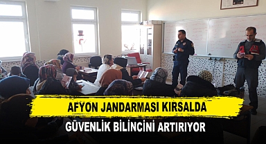 Afyon Jandarması Kırsalda Güvenlik Bilincini Artırıyor