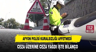 Afyon Polisi Kuralsızlığı Affetmedi. Ceza Üzerine Ceza Yağdı İşte Bilanço