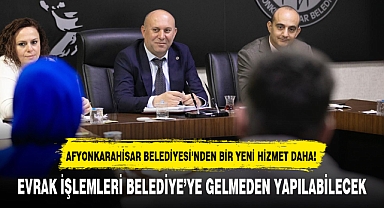 AFYONKARAHİSAR BELEDİYESİ'NDEN BİR YENİ HİZMET DAHA!