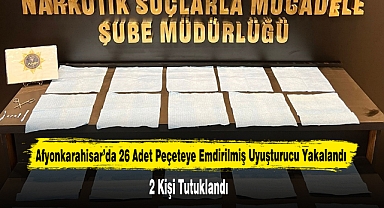 Afyonkarahisar’da 26 Adet Peçeteye Emdirilmiş Uyuşturucu Yakalandı