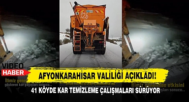 Afyonkarahisar’da 41 Köyde Kar Temizleme Çalışmaları Sürüyor 