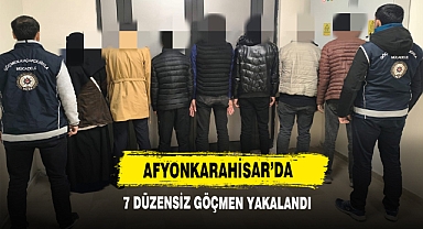 Afyonkarahisar’da 7 Düzensiz Göçmen Yakalandı